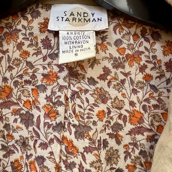 Sandy Starkman Vintage Embroidered Jacket Art Embellished Small - Picture 4 of 15